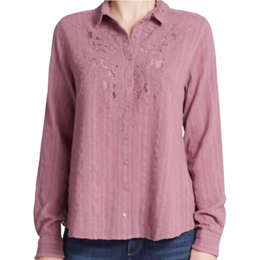 Free People mauve 100%cotton top.